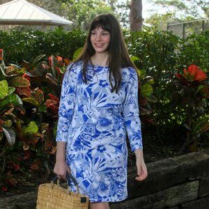 Ana Clare Courtney Dress In Bluebird L